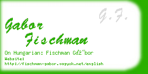 gabor fischman business card